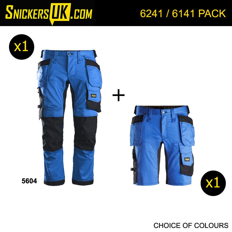 Snickers AllRoundWork & Holster Pocket Shorts Pack Stretch Trousers
