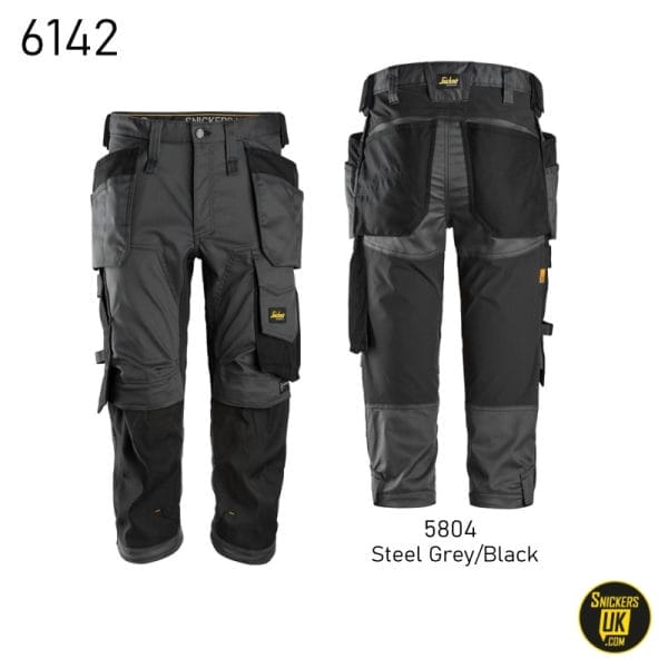 Snickers 6142 AllRoundWork Stretch Holster Pocket 3/4 Pirate Trousers