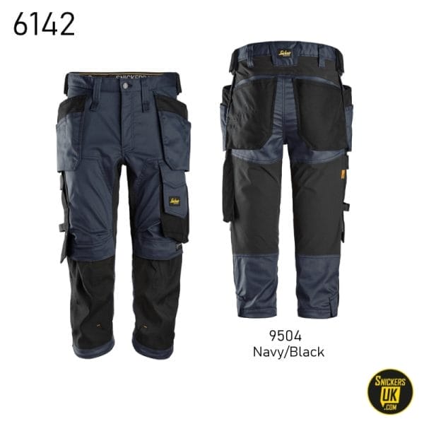 Snickers 6142 AllRoundWork Stretch Holster Pocket 3/4 Pirate Trousers