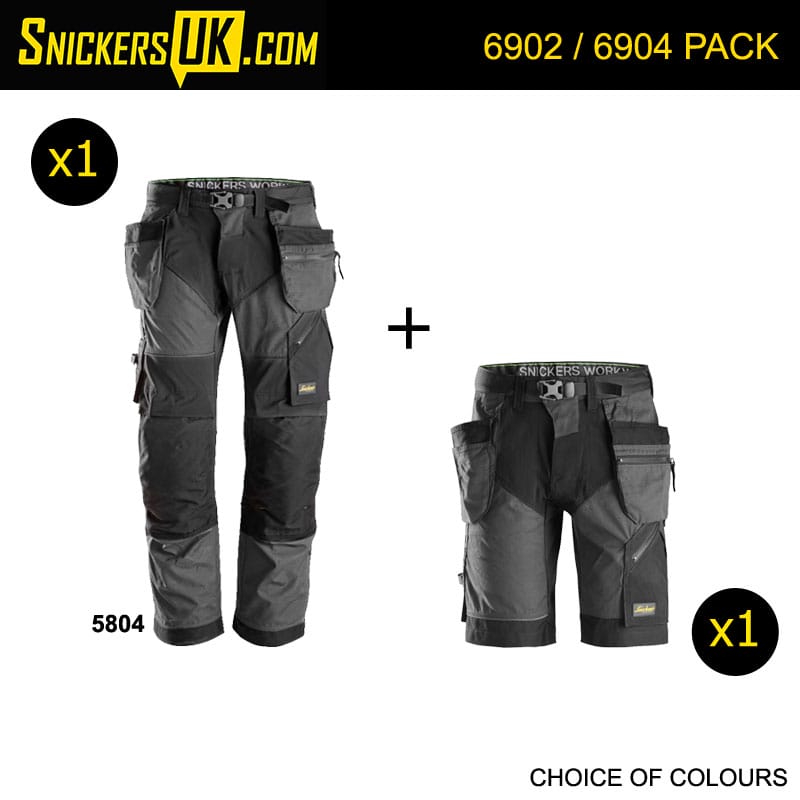 Snickers Loose-Fit Stretch Trousers with Holster Pockets Black |EEC  Homevalue | Balbrigggan | Co. Dublin