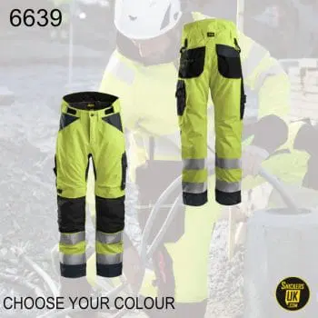 Snickers 6639 AllroundWork Hi Vis 37.5 Insulated Trousers+ CL2