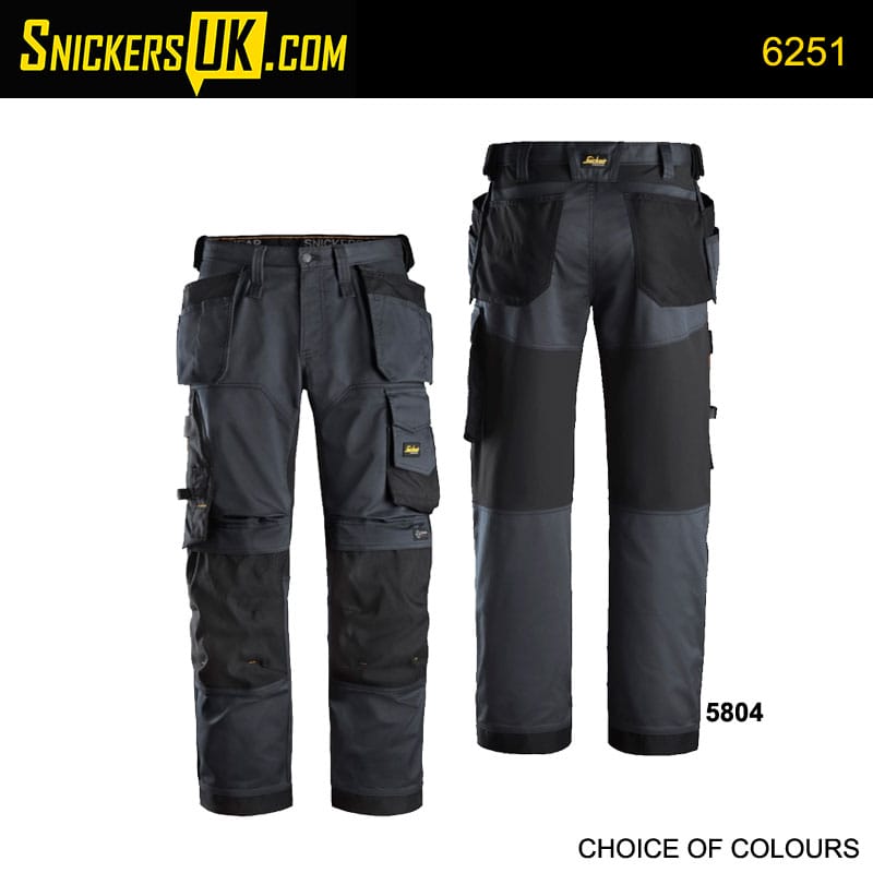 Snickers Workwear Men's Hi Vis Work Pants AllroundWork Polyamide 37.5