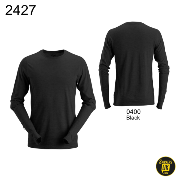 Snickers 2427 AllRoundWork Wool Long Sleeve T Shirt