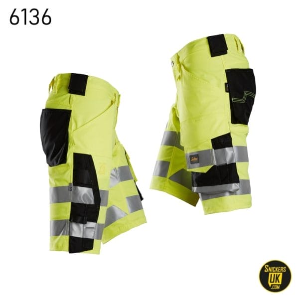 Snickers 6136 High Vis Stretch Non Holster Pocket Shorts