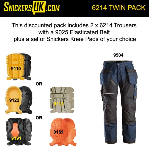 Snickers 6214 RuffWork Canvas+ Holster Pocket Trousers Pack