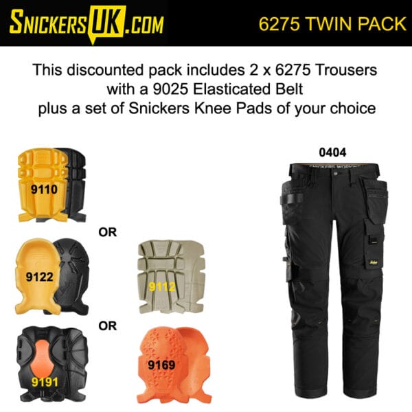 Snickers 6275 AllRoundWork 4 Way Stretch Holster Pocket Trousers Pack