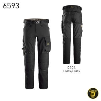 Snickers 6593 Stretch Non Holster Pocket Trousers With Built In Knee Pads