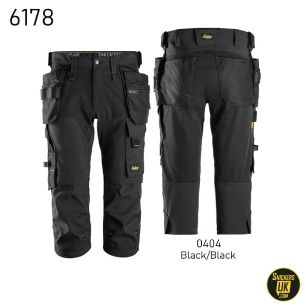 Snickers 6178 AllRoundWork 4 Way Stretch Holster Pocket 3/4 Pirate Trousers